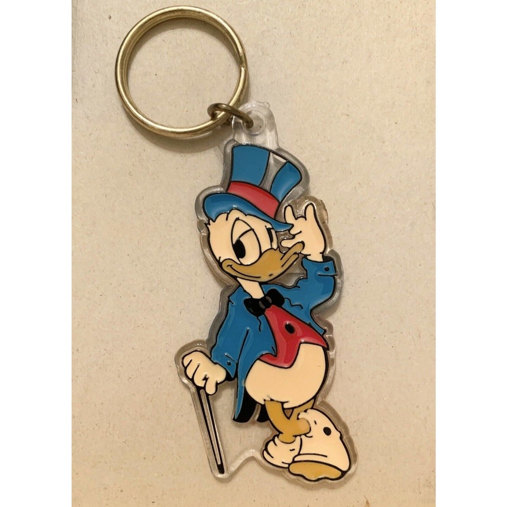 Vintage DISNEY Donald Duck Key Chain Fob Charm Collectable 1970 1980